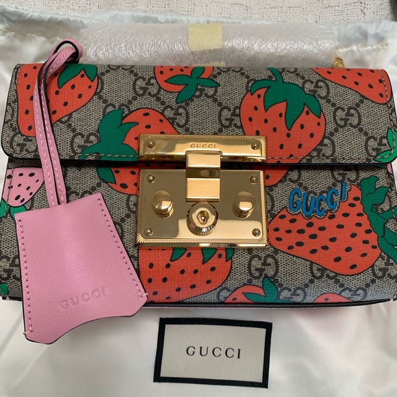 Gucci strawberry shoulder bag Clearance